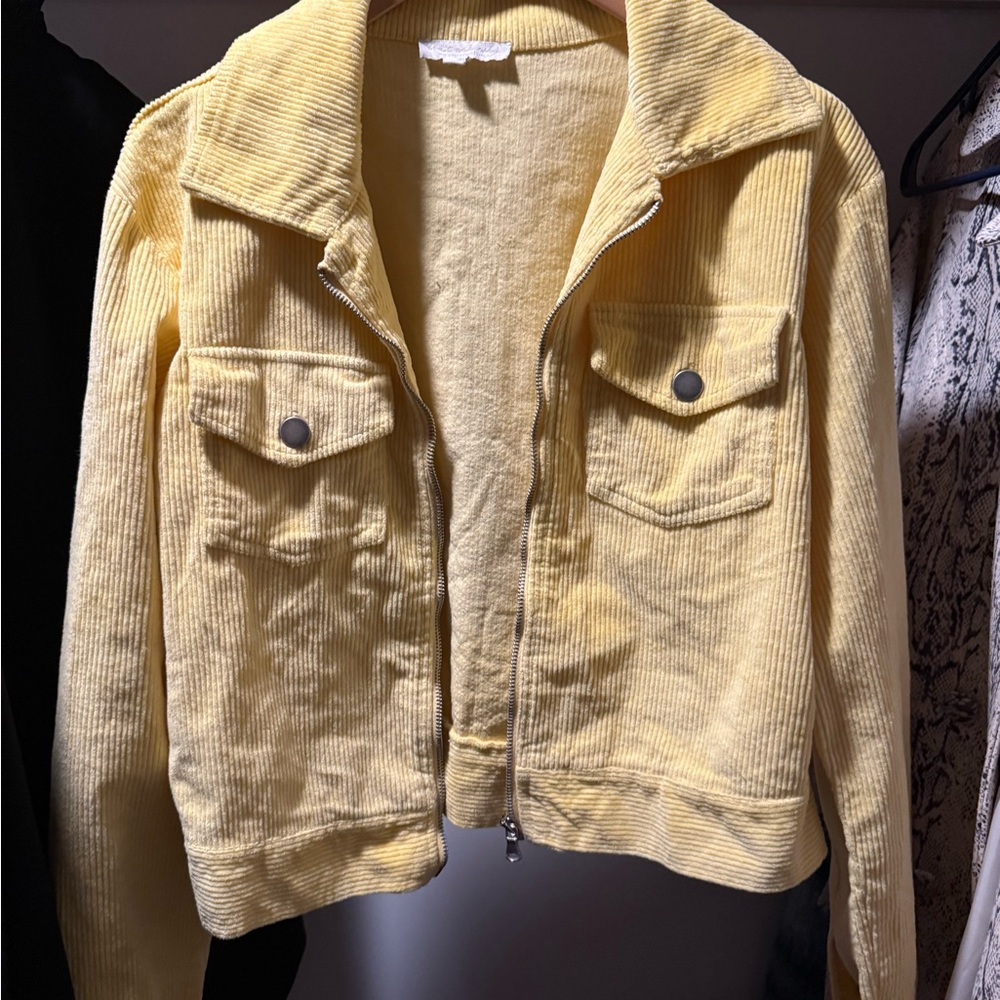 American Eagle Outfitters Yellow Corduroy Utility Jacket